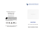 Grandstream GWN7603 Guide D'installation Rapide