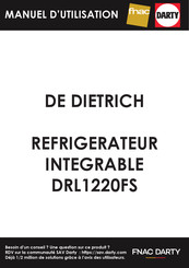 De Dietrich DRL1220FS Guide D'utilisation