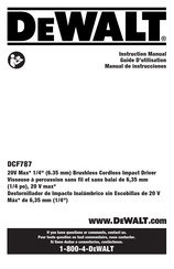 DeWalt DCF787BR Guide D'utilisation