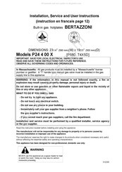 Bertazzoni P24 4 00 Serie Instructions D'installation, D'entretien Et D'utilisation