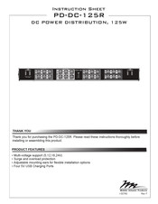 Middle Atlantic Products PD-DC-125R Manuel D'instructions