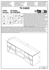 Dedeman TV CADIZ UP 01052 Instructions D'assemblage