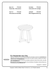 Walker Edison PREO6M Instructions De Montage