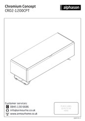 Alphason Chromium Concept CRO2-1200CPT Instructions De Montage