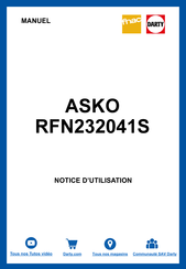 Asko RFN232041S Notice D'utilisation