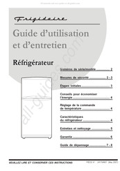 Frigidaire FFPT10F0KW Guide D'utilisation Et D'entretien