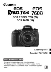 Canon EOS REBEL T6S W Mode D'emploi De Base