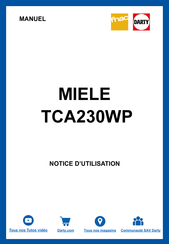 Miele TCA 230 WP Mode D'emploi