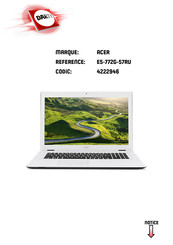 Acer E5-772G-57RU Manuel D'utilisation