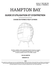 HAMPTON BAY 1001 826 782 Guide D'utilisation Et D'entretien