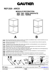 Gautier ARCO D20 Instructions De Montage