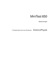 ElektroPhysik MiniTest 650 Mode D'emploi