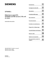 Siemens SITRANS LCS100 Instructions De Service