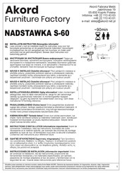 Akord NADSTAWKA S-60 Instructions D'installation