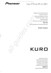 Pioneer KURO PDP-S65 Mode D'emploi