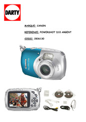 Canon POWERSHOT D10 ARGENT Manuel D'utilisation