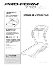 Pro-Form PETL81711.1 Manuel De L'utilisateur