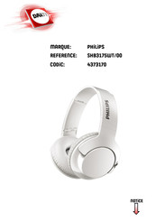 Philips SHB3175WT/00 Mode D'emploi