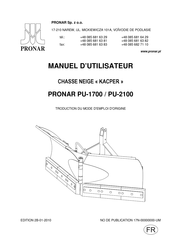 PRONAR PU-1700 Manuel D'utilisateur