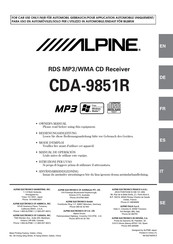 Alpine CDA-9851R Mode D'emploi