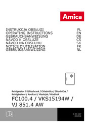 Amica VKS15194W Notice D'utilisation