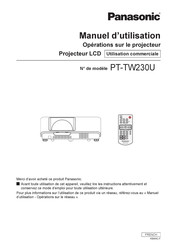 Panasonic PT-TW230U Manuel D'utilisation