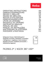 Amica FK2965.3RAA Notice D'utilisation