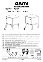 Gami ALIKA G71 140 Instructions De Montage