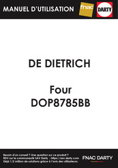 De Dietrich DOP8785BB Guide D'utilisation