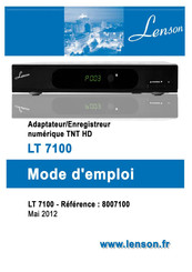 Lenson 8007100 Mode D'emploi