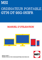 MSI GT76 DT 9SG-053FR Manuel D'utilisation