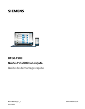 Siemens CFG3.F200 Guide D'installation Rapide