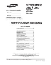 Samsung RS257BA Serie Guide D'utilisation Et D'installation