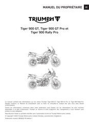 Triumph Tiger 900 GT 2023 Manuel Du Propriétaire