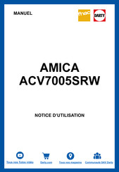 Amica ACV7005SRW Mode D'emploi