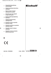 EINHELL BT-PG 5500 D Mode D'emploi D'origine