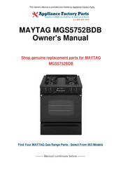 Maytag MGS5752BDB Instructions D'installation