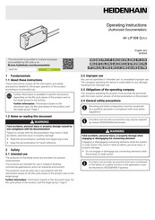 Heidenhain AK LIP 608 Dplus Manuel D'utilisation