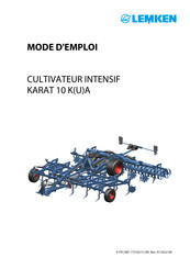 Lemken KARAT 10 KUA Mode D'emploi