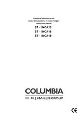 M.J. MALLIS GROUP COLUMBIA ST-INCA13 Notice D'instructions Et Mode D'emploi