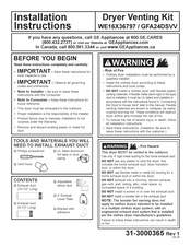 GE GFA24DSVV Instructions D'installation