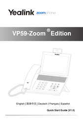 Yealink VP59-Zoom Edition Guide De Démarrage Rapide