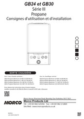 Morco GB30 Consignes D'utilisation Et D'installation