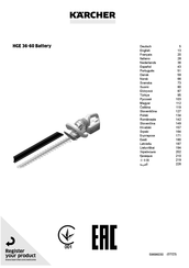 Kärcher HGE 36-60 Battery Mode D'emploi