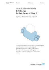 Endress+Hauser Proline Prosonic Flow G Instructions Condensées