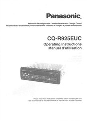 Panasonic CQ-R925EUC Manuel D'utilisation