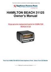 Hamilton Beach 31125 Mode D'emploi