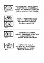 Bertazzoni AMN855EVIV/24 Notice D'installation