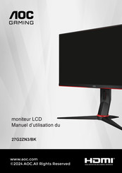 AOC GAMING 27G2ZN3/BK Manuel D'utilisation