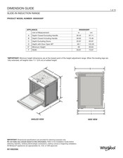 Whirlpool WSIS5030R Serie Guide De Dimensions